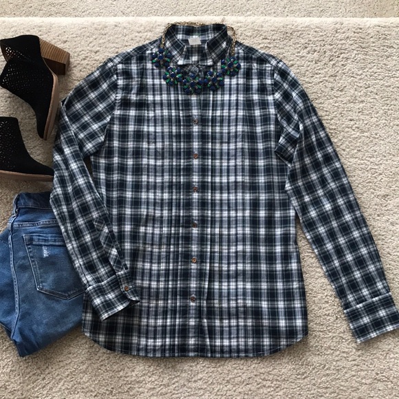 J. Crew Tops - J. Crew Tartan Plaid Shirt